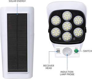 Lampe Solaire Extérieure en Gros avec Détecteur de Mouvement, Étanche IP66, Projecteur Caméra 77 LED 10 Watts pour Jardin et Allée - Product Image 3