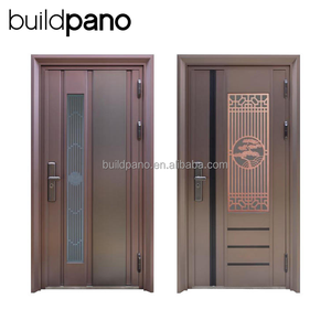 Cửa ra vào bằng thép không gỉ với kính hoa văn khắc cho biệt thự và các tòa nhà văn phòng - Product Image 6