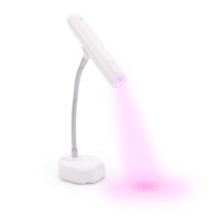 Lampe UV LED double usage pour artiste ongulaire, lampe torche portable avec base flexible