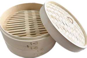 Cesto di bambù a vapore in bambù fatto a mano cesto di vapore in bambù da cucina a <span class=keywords><strong>2</strong></span> strati all'ingrosso cinese 18cm- 30cm più profondo - Product Image 4