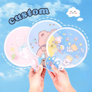 Promosyon ve iş hediyeler için özelleştirilmiş Mini el katlanabilir Fan katlanabilir cep naylon yuvarlak uçan disk tasarımı - Product Image 2