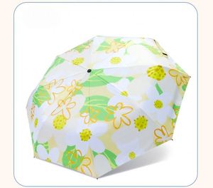 Parapluie de voyage manuel classique à impression numérique, protection UV, pliable en trois sections, en acier inoxydable, personnalisable - Product Image 2