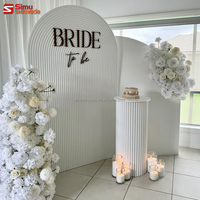 Vente en gros d'usine, support de fleurs en acrylique blanc personnalisé de haute qualité, socles de table, socle pour mariages et événements