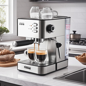 Machine à espresso électrique intelligente automatique Machine à café commerciale en aluminium pour la maison, la voiture, l'extérieur, le camping-car et la cafétéria numérique - Product Image 2