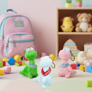 Portachiavi in peluche a forma di dinosauro Eb, 6,5 pollici, giocattolo morbido a forma di cartone animato per bambini e regali - Product Image 2