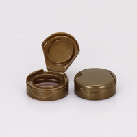 Bouteille en plastique PP solide vide ronde de 100 ml avec bouchon à rabat personnalisable avec impression de logo marron pour médicaments ou aliments