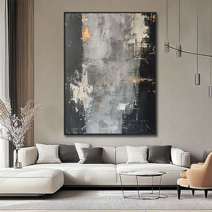 Peinture abstraite originale personnalisée moderne faite à la main sur <span class=keywords><strong>toile</strong></span> tendue pour la décoration <span class=keywords><strong>de</strong></span> la maison ou l'art d'hôtel - Product Image 3