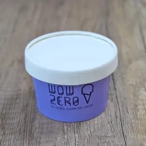 Fábrica al por mayor OEM ODM Diseño personalizado 3 oz 4 oz Tazas de helado con tapa de papel - Product Image 3