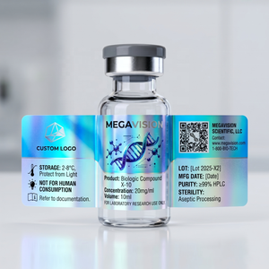 Etiqueta Autoadhesiva Personalizada para Viales, Diseño Nuevo, 3ml 10ml, Rollo de Etiquetas con Logotipo Impermeable - Product Image 1