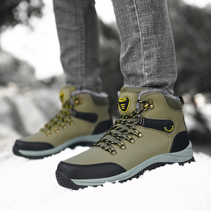 Gran oferta, botas de nieve cálidas, recién llegados, espesar <span class=keywords><strong>la</strong></span> suela, <span class=keywords><strong>zapatos</strong></span> de algodón con cordones, botas <span class=keywords><strong>Martin</strong></span> para hombres y mujeres para un estilo de moda - Product Image 3