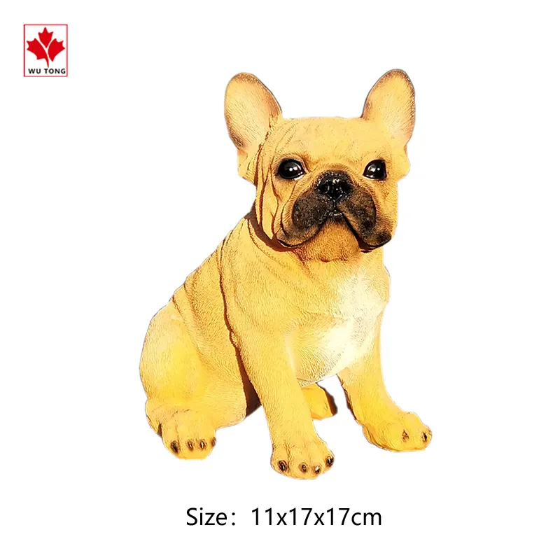 Customized Fun Resin Animal Dog Figurine French Bulldog Statue For Garden Decoration