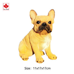 Kunden spezifische lustige Harz-Tier-Hunde figur Französische Bulldoggen-Statue für Garten dekoration - Product Image 2