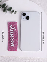 Pinces à cheveux personnalisées en acrylique avec lettres alphabet scintillantes, accessoires de coiffure DIY, pinces 3D alphabet