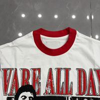 T-shirts pour hommes VARE ALL DAY, vêtements de marque de haute qualité, design à blocs de couleurs noir et blanc, effet délavé à l'acide, vente en gros par fournisseur