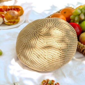 <span class=keywords><strong>Qin</strong></span> <span class=keywords><strong>LAN</strong></span> หมวกเบเร่ต์ผ้าเดนิมฟางสไตล์เกาหลี, หมวกคลุมหน้าระบายอากาศเหมาะกับชายหาดฤดูร้อน - Product Image 4