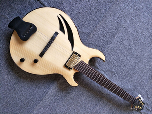 Guitarra Electroacústica Jz Music Hecha a Mano con Cuerpo de Madera Maciza y Dos Orificios en Forma de F - Product Image 3