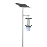 Lampe Solaire LED Anti-Moustiques Étanche pour Extérieur, Piège à Insectes Grande Surface, Contrôle des Nuisibles pour Terres Agricoles, Vergers, Jardins et Cours