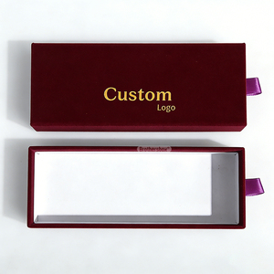 Custom Printed Luxury Cosmetic Packaging <b>Box</b> Cardboard Drawer Gift <b>Box</b> with Ribbon for Beauty Products - Product Image 1
