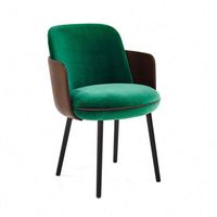 Fauteuil français en métal forgé hôtel tissu coussin loisirs Coréen dinant la chaise