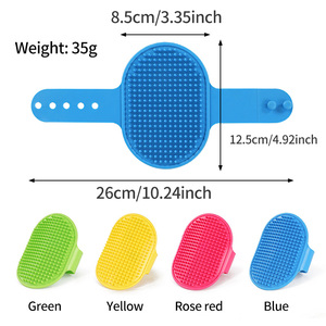 Cepillo de baño para mascotas, cepillo de baño de silicona para gatos y perros, herramienta especial para bañar, productos de limpieza para frotar perros - Product Image 4