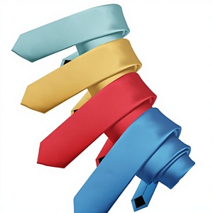 Corbatas de poliéster lisas de alta calidad para hombre, transpirables, de color sólido, para negocios, informales, bodas, fiestas, anchas, marca OEM de Turquía - Product Image 2