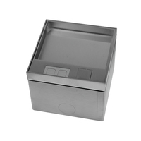 YEBOND ZDR-110B CE Enchufe de Suelo Empotrado Industrial Plateado Invisible de Acero Inoxidable CAT6 10A de 2 Tomas Horizontal