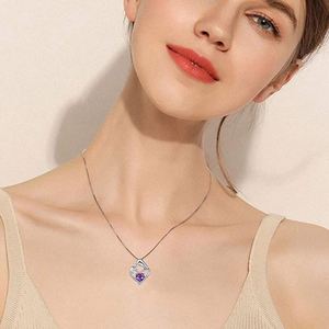 Collar Gargantilla de Plata con Corazón de Circonita, Joyería Impermeable Madre e Hijo, Venta al por Mayor de Fábrica, Bajo MOQ, Chapado en Rodio/Oro Personalizado para Fiestas - Product Image 3