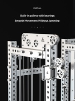 Rack de musculation multifonctionnel en acier inoxydable argenté Senior Year, modèle DQ195, avec Smith Machine, Pec Deck, Fly et Lat Pulldown, pour 4 personnes