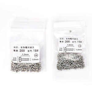 Vis à tête ronde décoratives pour lunettes, 2,5 mm, petites pièces de réparation métalliques, emballage en sachet OPP, légères, origine Zhejiang - Product Image 1
