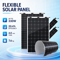 Panneau solaire flexible haute efficacité 320w 325w 330w, cellule à film mince, panneau solaire photovoltaïque flexible pour la navigation de plaisance