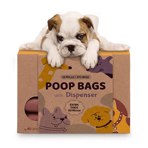Sacs à déjections pour animaux de compagnie biodégradables imprimés sur mesure avec distributeur, ensemble de sacs à crottes de chien compostables extra épais - Product Image 1