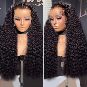 40 inch tóc giả màu đen nguyên tóc con người HD ren phía trước cho phụ nữ da đen, 13x6 Trinh Nữ Brazil tóc tóc giả bán buôn sâu sóng ren tóc giả - Product Image 1