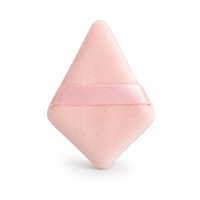 Houppette en velours floqué JLY Diamond, microfibre ultra-douce, conception de précision 4 zones pour poudre libre et poudre fixante
