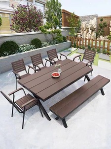 [MOJIA] Ensemble de meubles d'extérieur en bois plastique couleur teck de qualité supérieure, vente en direct sur <span class=keywords><strong>TikTok</strong></span>, best-seller, fournisseur Amazon Top 10, prix bas - Product Image 4