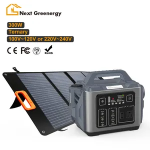 Nextgreenergy 300w banques d'énergie solaire et centrale électrique générateur batterie de charge maison extérieure centrale électrique portable pour la maison