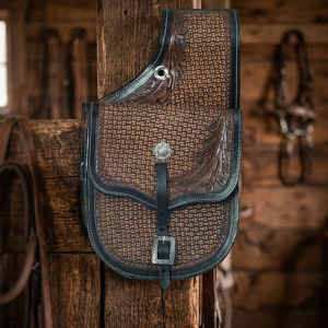 Sacoche de selle en cuir artisanal personnalisée, avec accessoires en acier inoxydable, logo gravé à la main, pour l'équitation, tailles sur mesure - Product Image 3