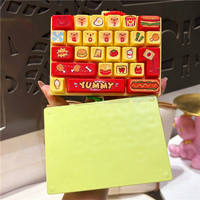 Porte-clés clavier mignon en forme de pain, dessin animé petit-déjeuner, 26 touches, cadeau anti-stress, pendentif pour sac à dos d'étudiant, breloques de sac
