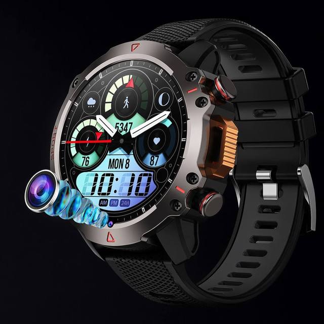 B5S Android 8.1 4G Smartwatch 2.02 Inch AMOLED Screen W377E Chip 2GB 16GB GPS Positioning Geofencing SOS 4G LTE SIM Smart Watch