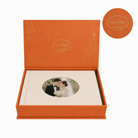 Lussuosa Scatola per Album Fotografico in Stile Libro, Cartone Bianco Personalizzabile, Scatola Rigida per Album Nuziale