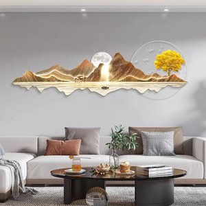 Designer Muur Opknoping Led Artistieke Conceptie Berg <span class=keywords><strong>3d</strong></span> Muur Opknoping Decoratie Hal Muur Opknoping Kristallen Porselein Schilderij