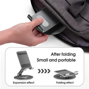 2023 nouveaux cadeaux de noël 360 rotatif Portable pliable réglable support de téléphone portable en aluminium support de téléphone de bureau