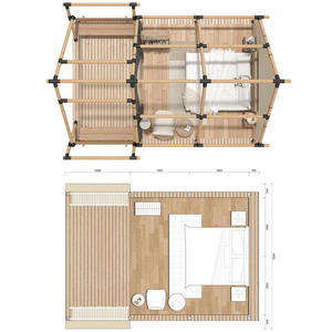 Tente de camping de luxe de la taille d'un palais | Conception de cabines de villégiature avec ventilation intelligente | <span class=keywords><strong>Abri</strong></span> de qualité supérieure résistant aux intempéries <span class=keywords><strong>pour</strong></span> le glamping en famille - Product Image 6