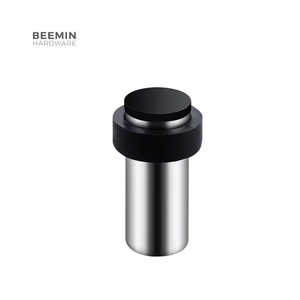 Tope de puerta de cabeza de goma de acero inoxidable anticolisión moderno duradero sin perforación BEEMIN cilíndrico montado en la pared BEEMIN - Product Image 1