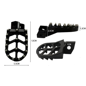 Широкие подножки/педали CNC из алюминия для мотоциклов, тюнинг/модернизация для Kawasaki Z125 - Product Image 1