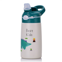 Gourde Thermique ONEIN en Acier Inoxydable 316 avec Paille et Bec de Canard Mignon pour Enfants, Revêtement Anti-corrosion, Type à Pression