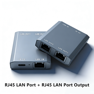 พอร์ต Rj45 คู่ ตัวแยกสัญญาณกิกะบิตอีเธอร์เน็ต อินเทอร์เฟซประเภท C ฟูลดูเพล็กซ์เครือข่ายความเร็วสูง อลูมิเนียมอัลลอยด์ ปลั๊กเพลย์ พีซีสวิตช์ - Product Image 1