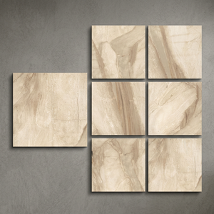 Azulejos de Porcelana Esmaltada con Aspecto de Mármol Marrón Vistaar, Diseño Interior Moderno, 80x80cm, Cerámica - Product Image 6