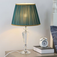 Lampe de table en cristal nordique avec télécommande LED, lumière chaude tricolore pour chambre à coucher, salon et hôtel