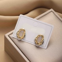 Nouvelle Arrivée Boucles d'Oreilles Pendantes Légères et Tendance pour Femme, en Or et Argent, Motif Vague Découpée, Bijoux Fantaisie Personnalisés en Gros