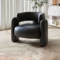 Fauteuil design nordique moderne, fauteuil d'arc, salon, tissu d'ameublement, fauteuil inclinable paresseux
